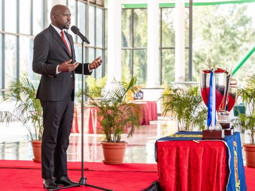 Interior and National Administration Cabinet Secretary Kipchumba Murkomen at a previous event. PHOTO/@Kipmurkomen/X
