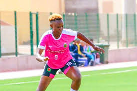 Harambee Starlets striker Violet Nanjala during the international friendly at Morocco. PHOTO/@StarletsKE/X