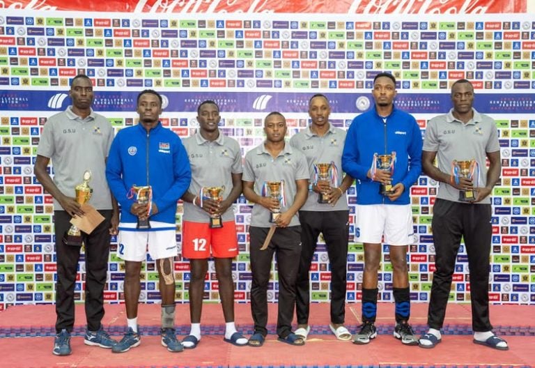 The ultimate winners of the Kenya Volleyball Federation 2025 League finals. PHOTO/https://www.facebook.com/volleyballkenya/photos_by