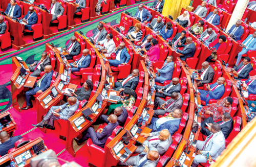 The National Assembly in a past session. Several pro-government MPs have called for action aacc former Deputy President Rigathi Gachagua, accusing him of orchestrating violence during Wednesday’s protests. PHOTO/Print