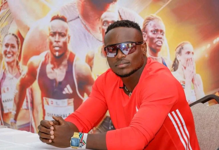 Ferdinand Omanyala during a pre-race interview on May 30, 2025. PHOTO/@Ferdiomanyala/X
