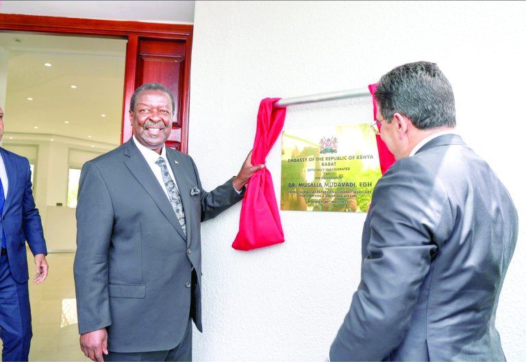 Prime Cabinet Secretary Musalia Mudavadi inaugurates Kenya’s Embassy in Rabat, Morocco on May 27, 2025. PHOTO/@MusaliaMudavadi/X