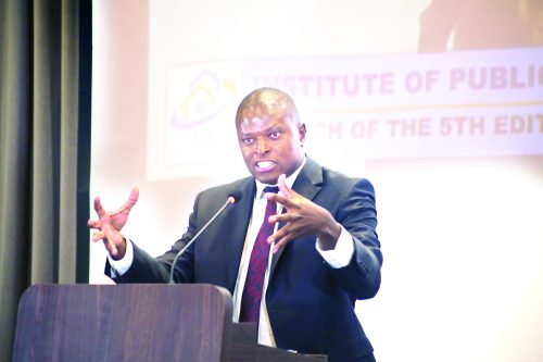 Kiharu MP Ndindi Nyoro speaking in Nairobi at a previous event. PHOTO/Bernard Malonza