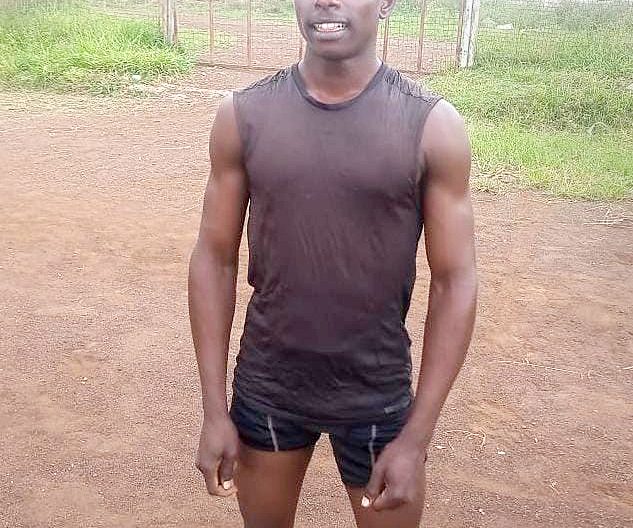 100m race Under-18 athlete Lawrence Oburu. PHOTO/Bosco Magare