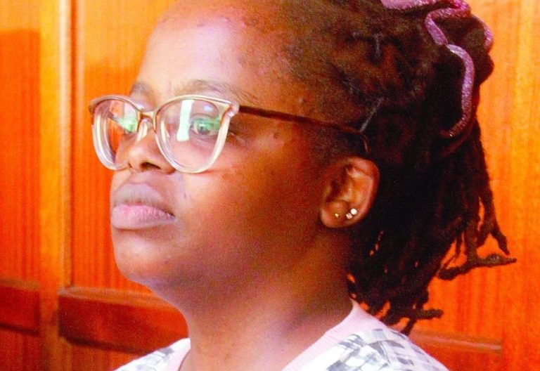 Rose Njeri at the Milimani courthouse on June 3, 2025, where prosecutors presented her for plea taking for the offence of creating a website for the public to air views on the Finance Bill 2025. PHOTO/Charles Mathai