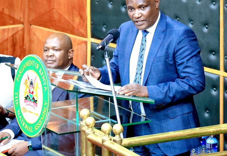 Treasury CS John Mbadi in Parliament on April 16, 2025, Gen Z activists blame the government for bloated expenditure resulting from lack of accountability and deeply rooted corruption. PHOTO/ https://www.facebook.com/ParliamentKE