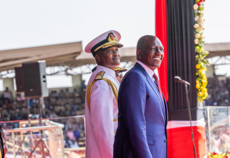 President William Ruto during Madaraka Day celebrations in Homa Bay county. PHOTO/@WilliamsRuto/X
