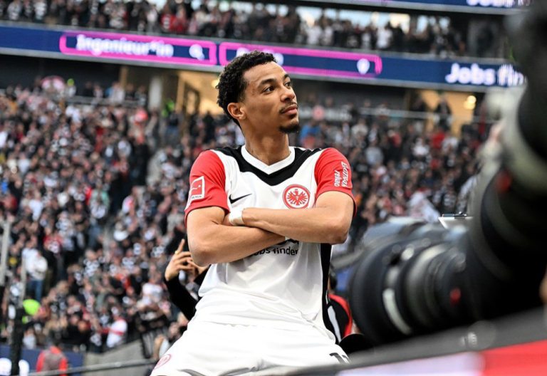 Eintracht Frankfurt striker Hugo Ekitike in a previous match. PHOTO/@hekitike9/X
