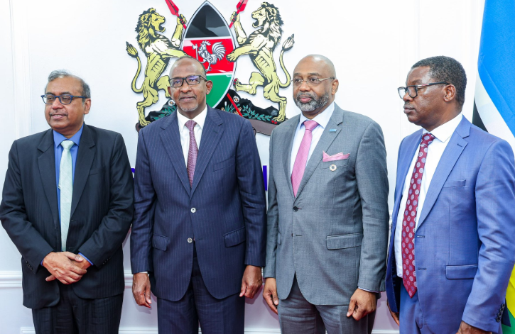 Health CS Aden Duale with the WHO delegation at Afya House Nairobi on June 10, 2025. PHOTO/@MOH_Kenya/X