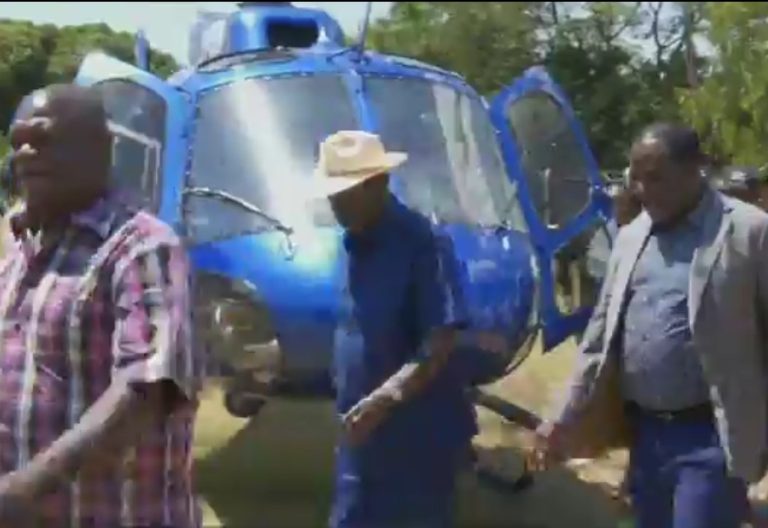 Raila Odinga arriving in Homa Bay ahead of the Mashemeji Derby. PHOTO/screengrab by Peoples Daily digital/X