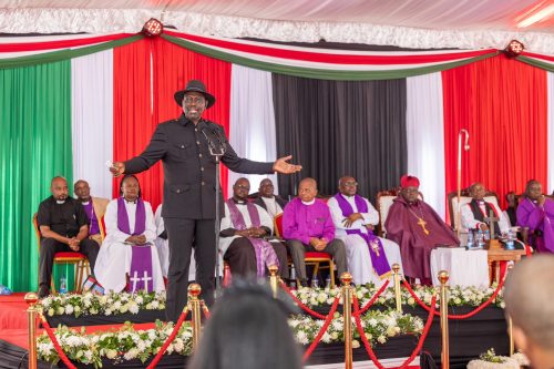 President William Ruto on protestors