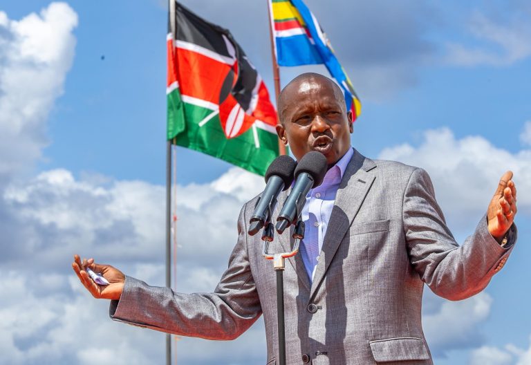 Kindiki addresses residents during a public gathering in Zombe, Kitui East, on Thursday, 5 June 2025. PHOTO/https://www.facebook.com/photo/?fbid=1250836439993530&set=pcb.1250836806660160
