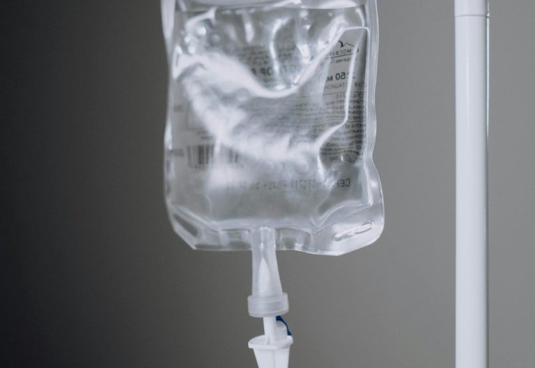Close-up photo of an IV fluid hanging on pole. Image used for representational purposes only. PHOTO/Pexels