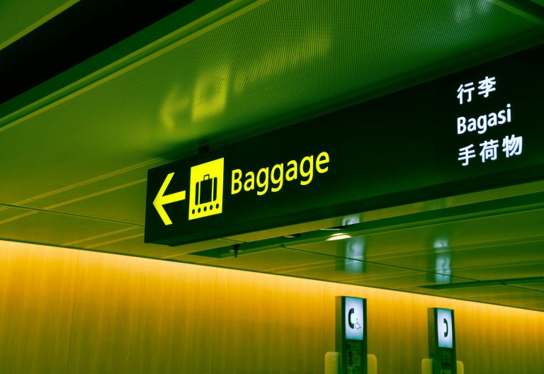 Close-up photo of baggage sign at an airport. Image used for representational purposes only. PHOTO/Pexels 