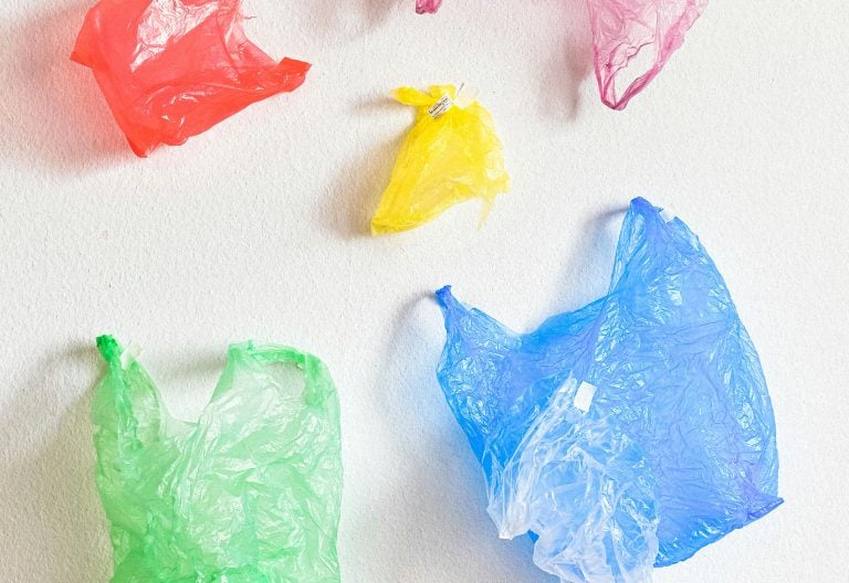 Multicolour plastic bags on the floor. Image used for representational purposes only. PHOTO/Pexels 