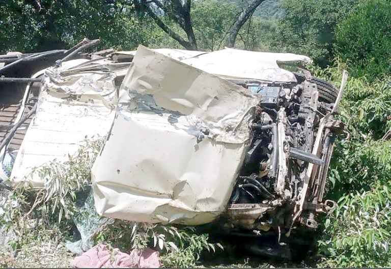 The scene of the accident at Kolol area along Iten-Kabarnet road on Friday which claimed four lives. The area has a beautiful scenery but has claimed many lives. PHOTO/Wycliffe Kipsang
