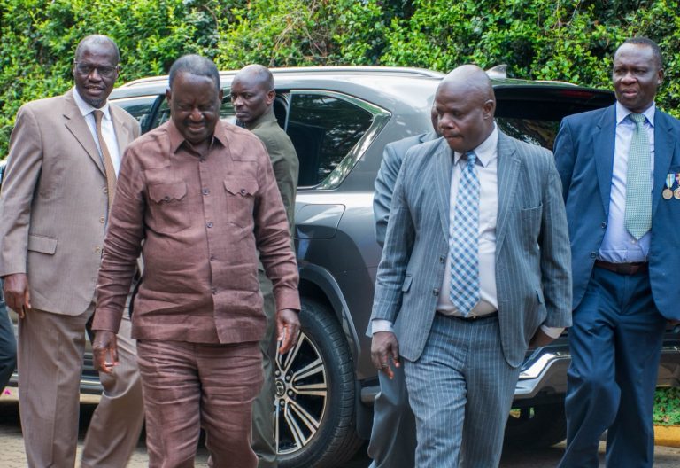 Raila arriving for the meeting with ODM leaders on Monday, June 23, 2025. PHOTO/@TheODMparty/X