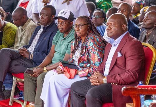Dagoretti North MP Beatrice Elachi (centre) in Kakamega County on Friday, July 18, 2025. PHOTO/https://www.facebook.com/SpeakerMosesMasikaWetangula