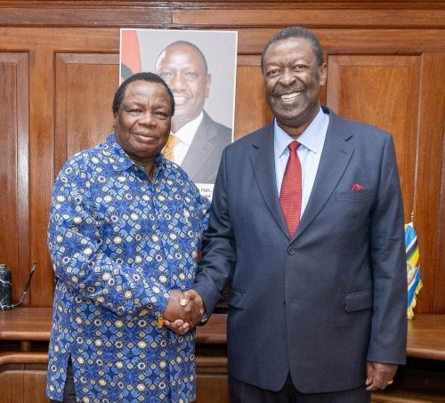 a photo of Atwoli with prime cabinet secretary Musalia Mudavadi. PHOTO//@MusaliaMudavadi/X