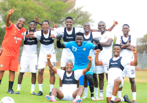 Harambee Stars in training. PHOTO/@Harambee__Stars/X