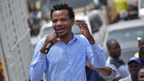 Mumias East MP Peter Salasya at a recent rally during his tour. PHOTO/@pksalasya/X