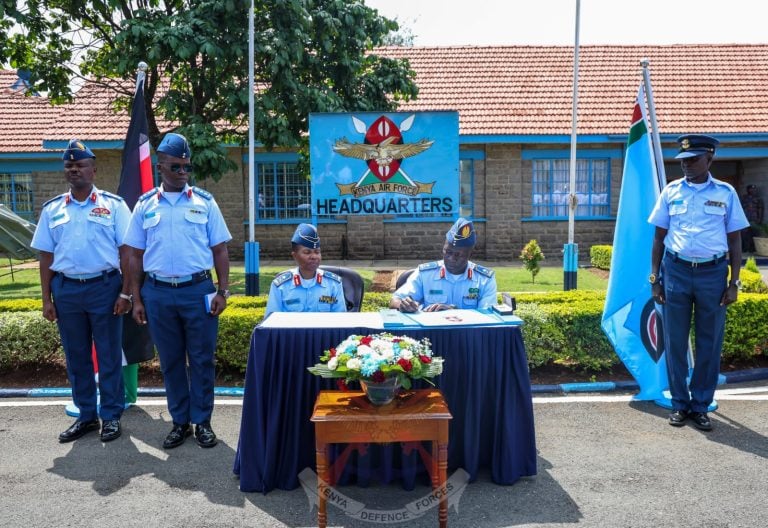 Photo of Major general david Waliaula taking over from Fatuma Ahmed. PHOTO//@kdfinfo/X