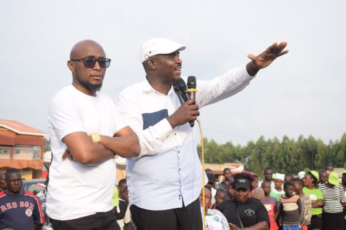 Cleophas Malala with DCP candidate for Malava by-election Edgar Busiega Mwanga during the campaign on Sunday, July 27, 2025. PHOTO/@Cleophasmalala/X