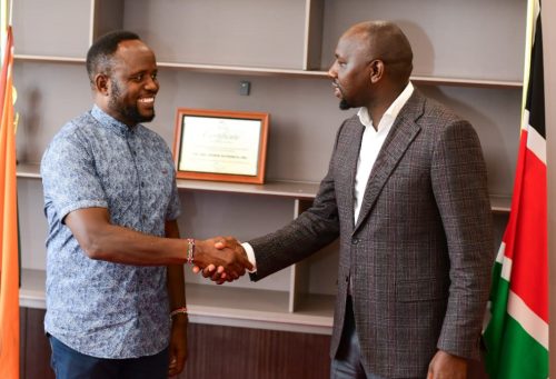 Interior CS Kipchumba Murkomen and Trans Nzoia Governor George Natembeya in Natembeya's office on July 28, 2025. PHOTO/@GeorgeNatembeya/X