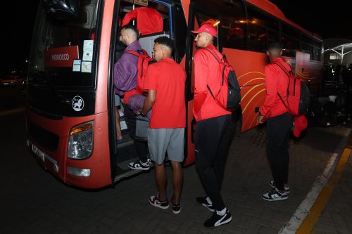 Morocco team arrive in Nairobi. PHOTO/@Waziri_Mvurya/X