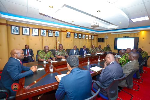 Nairobi security officiials during a meeting with interior Ps. PHOTO//@ray_omollo/X