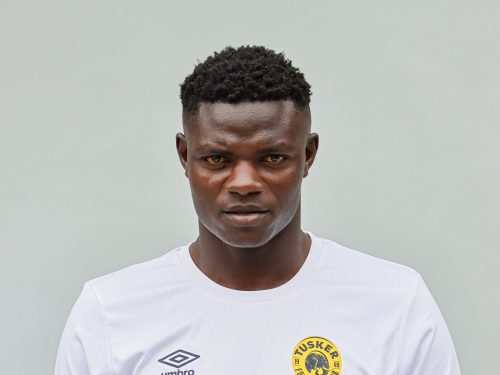 Eugene Ikutwa poses in Tusker FC colours after completing his move from Bidco United. PHOTO/@tusker_fc/X