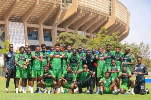 Kenya's songwriter Bien Baraza visited Harambee Stars players in camp on Monday, July 28, 2025. Photo/Harambee Stars/ Facebook/https://www.facebook.com/officialharambeestars