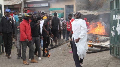 Protests in Kitengela. PHOTO/ Christine Musa