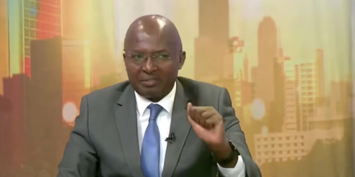 DCP Party Secretary for Planning and Economic Affairs Peter Mbai speaks during a past TV interview on K24. Screengrab by K24 Digital.