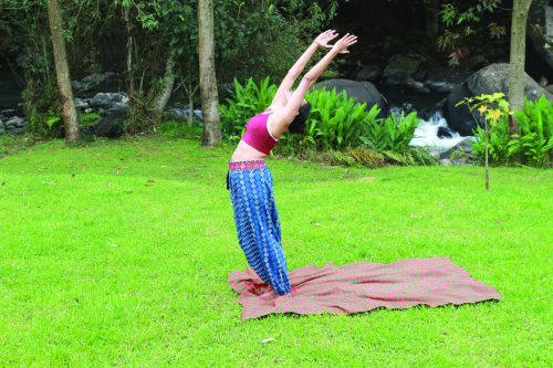 Radhika Dholakia during a yoga session. PHOTO/Kwach Wakhisi