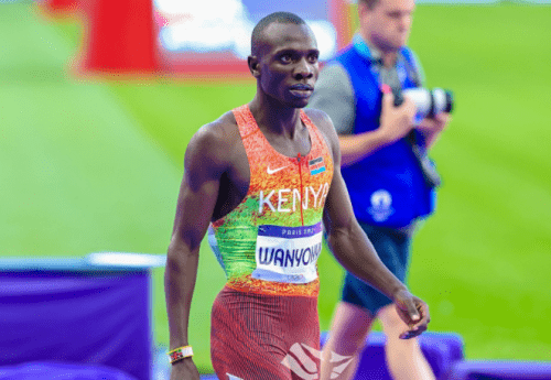 Emmanuel Wanyonyi in 800m action in the 2024 Olympic Games action in Paris, France. PHOTO/@OlympicsKe/X

