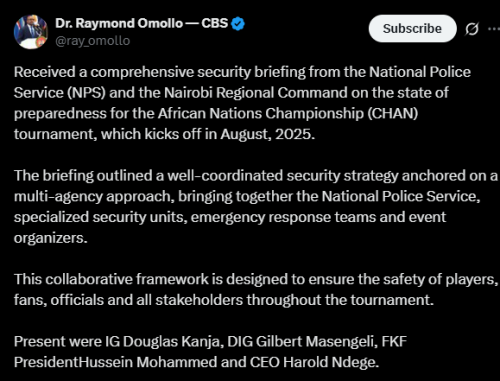 A post by Interior PS. PHOTO//Screengrab by K24 digital from X by @ray_omollo