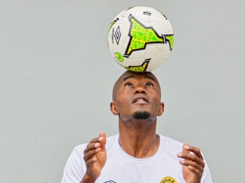 Eric Kapaito after rejoining Tusker FC for the 2025/26 season. PHOTO/@tusker_fc/X