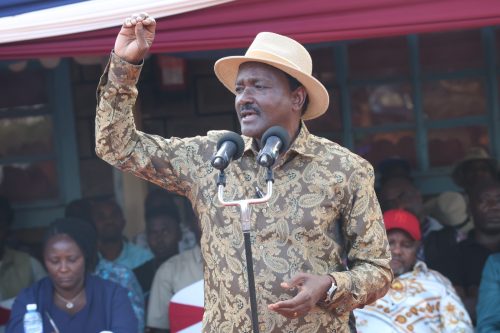 Wiper Patriotic Front (WPF) Leader Kalonzo Musyoka speaking on Saturday, July 12, 2025. PHOTO/@skmusyoka/X