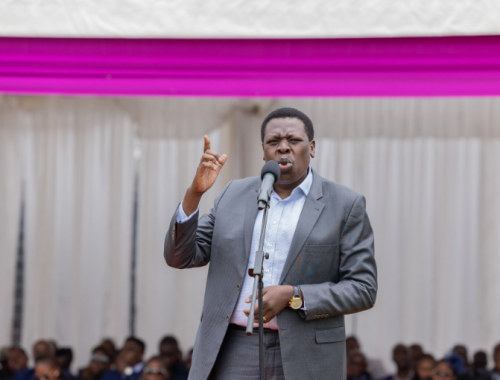 Democratic Action Party of Kenya (DAP-K) leader Eugene Wamalwa speaking a t a past address. PHOTO/@EugeneLWamalwa/X