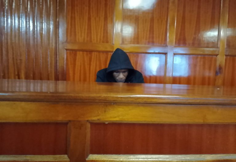Constable Klinzy Masinde Barasa when he appeared before Justice Kanyi Kimondo at the Milimani High Court on Thursday, July 10, 2025. PHOTO/Zipporah Ngwatu