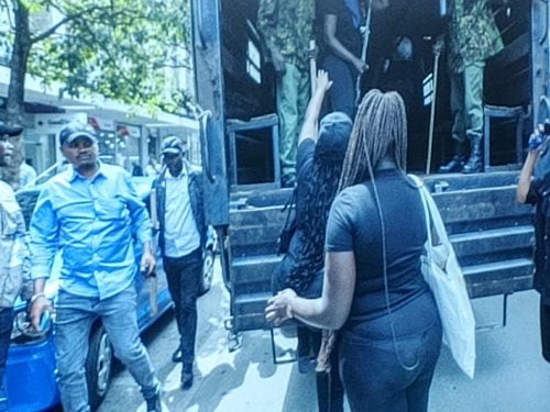 One of the photos IPOA presented in court as evidence of the main suspect in the killing of Rex Masai, Isaiah Murangiri on Wednesday, July 16,2025. PHOTO/Zipporah Ngwatu