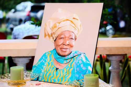 Framed photo of the late Phoebe Asiyo. PHOTO/https://www.facebook.com/GladysWanga043