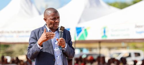 Makueni Senator Dan Maanzo speaks during a past public rally. PHOTO/https://www.facebook.com/profile.php?id=100063795426405