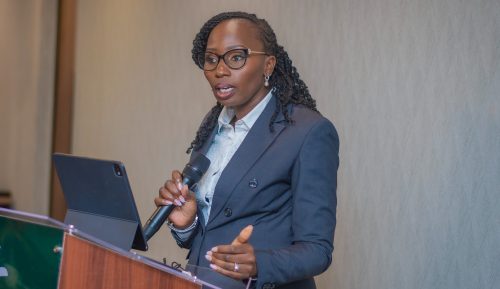 LSK president Faith Odhiambo at a past address. PHOTO/@FaithOdhiambo8/X