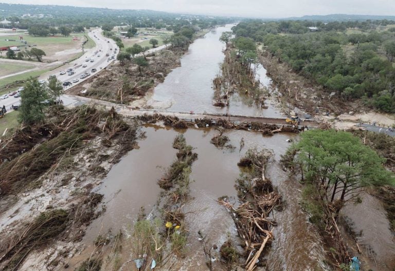 Aerial view of floods in Texas. PHOTO/@MarioNawfal/X