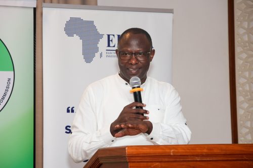 IEBC Chairperson Erastus Ethekon speaking on Wednesday, July 16, 2025. PHOTO/@IEBCKenya/X
