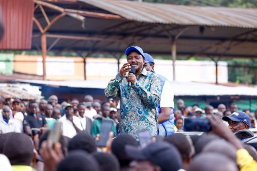 Kalonzo speaking in Kakamega on Thursday, July 3, 2025. PHOTO/https://web.facebook.com/DPGachagua