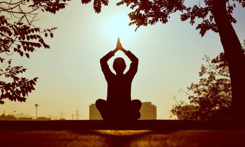 A silhouette of someone doing yoga. Image used for representational purposes only. PHOTO/Pexels

