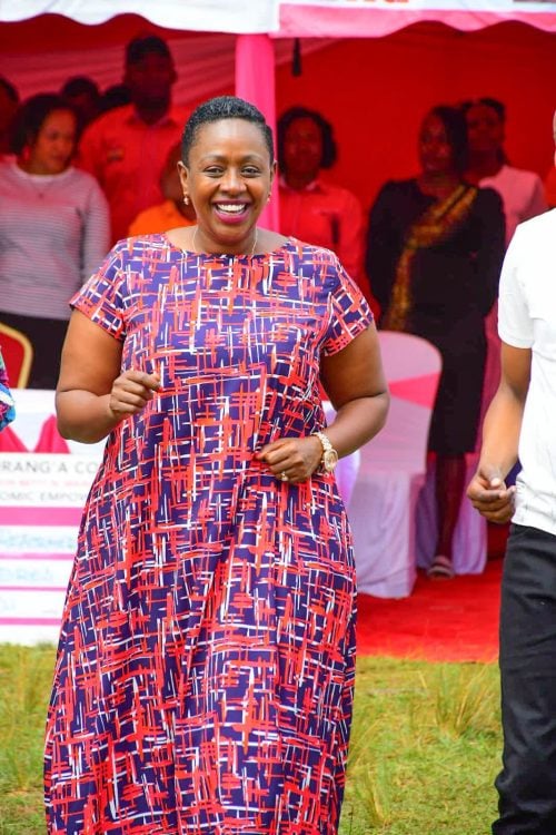 Nominated MP Sabina Chege dances during a past event on July 19. PHOTO/https://www.facebook.com/HonSabinaChege